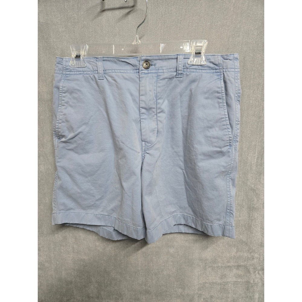 Vineyard Vines Mens Lt Blue Breaker Chino Shorts Size 30 Stretch Cotton 7 Inseam